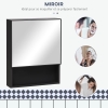 Armoire Miroir Salle De Bain Kleankin - 39x12x60 Cm, Acier, 2 Étagères