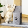 PawHut 4-in-1 Kratzstamm Mit Spielball – 69 Cm Sisal-Kratzsäule Für Katzen, Eiche-Design