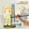 Asiatische Pagoden-Statue Mit Solarlicht – 60 Cm, Magnesiumoxid – Japanische Gartendeko Für Zen-Atmosphäre