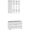 Relaxdays Appendiabiti da Terra, Autoportante, Ampio Specchio Lungo Orientabile, H 175 cm, Attaccapanni da Ingresso, Acciaio, Bianco | Leroy Merlin
