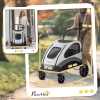 Pawhut One-click Foldable Dog Pushchair W/ Eva Wheels, Storage