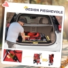 Carrozzina Pieghevole Per Cani E Gatti PawHut: Ruote Con Freno, Tessuto Oxford 600D, Cuscino Incluso, Fino A 20 Kg
