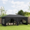 Outsunny 3 X 6M Heavy Duty Gazebo Marquee Party Tent With Storage Bag Khaki