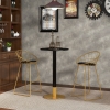 Belfoyer Table de Bar Ronde 60 CM - Table de bistrot en aluminium