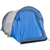 Tente pop-up pour 2 à 3 personnes en bleu, vert ou argent – Instantanée pour trekking et camping – Tente automatique à une main avec piquets cordes de tension étanches