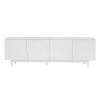 Mobile TV Bianco 175x38x56 Cm – Design Lusso Con Ripiani Regolabili E Ante Senza Maniglie
