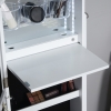 Armoire à bijoux avec miroir à pied inclinaison réglable serrure blanc Homcom Ma