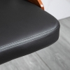 Lot De 2 Tabourets De Bar HOMCOM - Pivotant 360°, Hauteur Réglable 64-85 Cm, Design Imitation Bois Noir