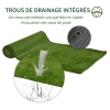 Gazon Synthétique Outsunny 4x1m - Hauteur 2cm, Vert Dense - Pour Terrasse, Balcon, Jardin