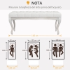 Panca Fondo Letto Homcom In Velluto - Due Strati, Gambe Oro, Dimensioni 121x50.5x46.5 Cm, Grigio Scuro
