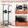 DlandHome Power Tower Multifunzione – Stazione Trazioni E Dip Regolabile, Portata 272 Kg