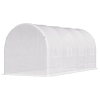 Serra Tunnel Da Giardino Outsunny 4x2x1.9 M - Acciaio Galvanizzato, Telo PE Ad Alta Densità, Con Porta E Finestre