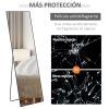 Espejo Cuerpo Entero 180x80 Cm Con Marco Aluminio Negro - De Pie O Pared Para Salón Baño Dormitorio