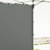 Parois Latérales Pour Tonnelle Outsunny 3x3m Ou 3x6m - 2 Panneaux Gris Foncé - Protection Et Intimité