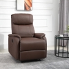Poltrona Relax HOMCOM In Pelle PU Marrone - Schienale Reclinabile 145° Con Poggiapiedi