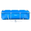 Outsunny Rechteckiger Tubularer oberirdischer Pool mit Metallrahmen und Filter 252L x 152B x 65H cm Blau
