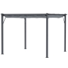 Outsunny Pergola Pavillon Terrassenüberdachung avec toit coulissant Jardin Alu Gris anthracite + Gris foncé 3x3x2,23 m
