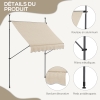 Store Banne Manuel Rétractable Outsunny - 2.5x2m - Aluminium Et Polyester - Inclinaison Réglable - Pour Terrasse, Magasin - 14