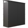 Abri à Bois Outsunny 185x62x184cm - Toit Polycarbonate, Housse Imperméable, Charge 2000kg