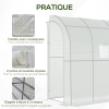 Outsunny Serre De Jardin 100x80x150 Cm PE Renforcée - Châssis Acier, 2 Portes Zippées, Idéale Pour Légumes, Plantes Et Fleurs Vert