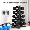 Supporto per manubri per 5 Coppie di manubri Loft Hock