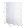 HOMCOM Armoire Modulable 6 Cubes Blanc - Étagère Rangement Design Avec Autocollants - 75x37x73 Cm