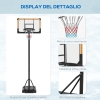 Canestro Basket Regolabile SPORTNOW - 6 Altezze, Base Riempibile Con Rotelle, Per Esterno - Foto 10