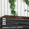Letto Rialzato Per Orto Outsunny - Acciaio Grigio 174x90x30cm, Fondo Aperto Regolabile - Foto 14