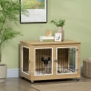 Cage Pour Chien PawHut 2 En 1 - Table D'appoint Et Niche Intérieure 73x60x68 Cm - 9