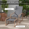 Outsunny Terrassenstuhl mit Hocker, wetterfest, MeshBezug