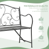 Outsunny Panchina Da Giardino 2 Posti Con Arco Rampicanti Per Piante Nero 115x59x203cm~84b 246