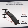 HOMCOM Sit Up Bank Buiktrainer Verstelbare Hoogte Trainingsbank Fitnessbank 4 Hellingstanden Thuis Gym Buikspieroefeningen Aosomnl
