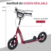 Trottinette Freestyle Frein à Friction - Châssis Aluminium, Roues PU 10 Cm, Pour Ados Et Adultes (charge Max 100 Kg)
