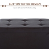 HomCom Large Bedroom Faux Leather Storage Ottoman, Shoe Organizer Bench
