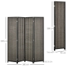 Paravento Pieghevole A 4 Ante HOMCOM In Rattan Di Bambù - 180x180 Cm, Divisorio Per Interni, Colore Legno Naturale