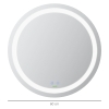 HAPAOSO Miroir de Salle de Bain Ovale 90 x 45 cm LED Mural avec