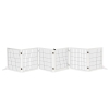 Barrière De Sécurité Chien PawHut - 3 Panneaux Pliables, 155x61 Cm - Blanc