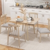 MNBVH Tavolo da Pranzo Pieghevole da Cucina in Legno, Tavolo Allungabile Rettangolare con Ribalte per Piccoli Spazi con Ruote Mobili, Tavolo da Pranzo con Ribalte(Color:A