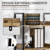 Mophorn Libreria in metallo a 6 ripiani, stile industriale, stretta ma