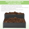 Letto Orto Rialzato 120x120x30cm - Cassone Giardino In Acciaio Zincato Verde - Foto 7