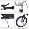 Monopattino Per Bambini HOMCOM, Manubrio Regolabile 85-95 Cm, Ruote Grandi 30.48 Cm, Portata 100 Kg, Età 5+