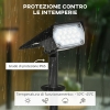 Faretto LED Da Giardino 7W 700LM Con Picchetto E Spina UE - Luce Calda 3000K IP65 In Alluminio - Letlit