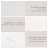 HOMCOM Credenza da cucina, armadio da soggiorno, mobile a buffet con 3 ante e ripiani regolabili, per sala da pranzo, camera da letto, stile nordico, 90 x 30 x 90 cm, bianco
