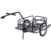Chariot Velo HOMCOM Remorque Vélo Remorque De Transport Pour Vélo 70L 139L X 71,5l X 49H Cm Barre D'attelage Universelle Acier Noir Charette Velo