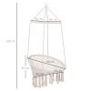 Chaise Suspendue hamac de voyage 100x49x106 cm respirant portable coton macramé polyester multicolore rayé - Outsunny - Gamm vert