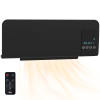 HOMCOM Calefactor Eléctrico de Pared 1000W/2000W Estufa con Pantalla LED y Mando a Distancia 54,5x12x21,5 cm Negro