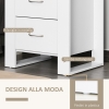 HOMCOM Set 2 Comodini Sospesi per Camera, Comodini Moderni con Fissaggio a Parete, in Legno Bianco, 40x30x15cm|Aosom
