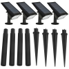 Set di 6 faretti da giardino a LED con picchetto da terra, illuminazione da giardino con presa impermeabile IP65, bianco caldo | Leroy Merlin