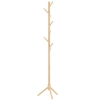 HOMCOM Portemanteau sur pied en bois portant à vêtements vestiaire 8 patères 40 x 40 x 165 cm naturel