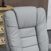 HOMCOM Fauteuil Relax Inclinable Contemporain Avec Repose-Pieds - Revêtement Synthétique Acier Gris